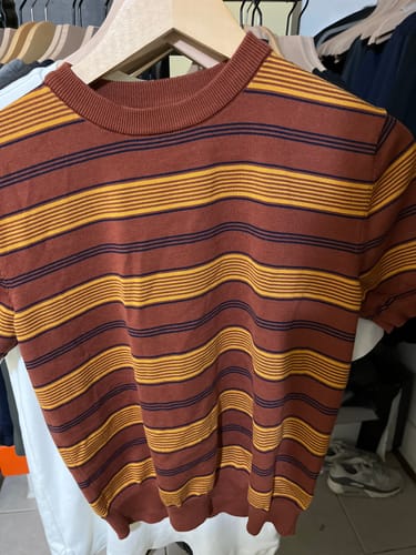 Customer photo review of Multi-Border Knit Heavyweight Tee