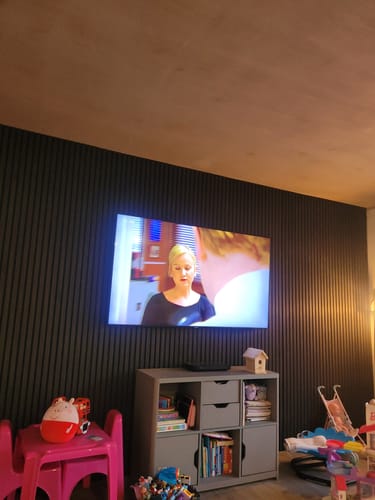 Customer photo review of Acoustic Slat Wall Panel - Black Oak