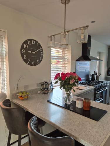 Customer photo review of Thomas Kent London. Arabic Wall Clock 20" (51cm) Dolphin Grey