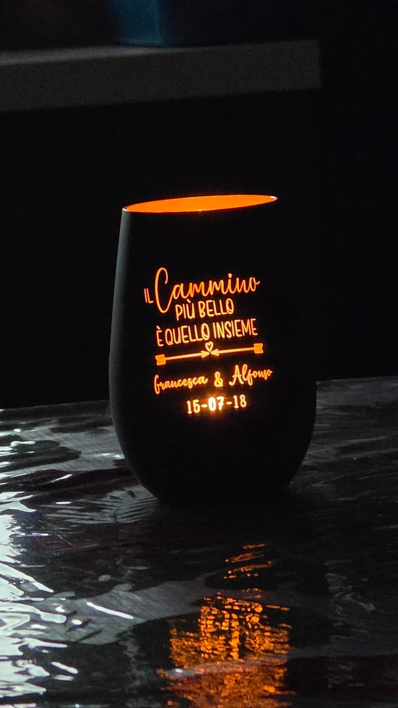 Customer photo review of Cammino Insieme – Lanterna personalizzata per coppie