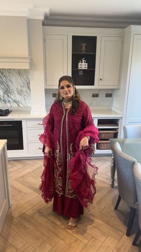 Customer photo review of Embroidered Chiffon Suit | BD-3003