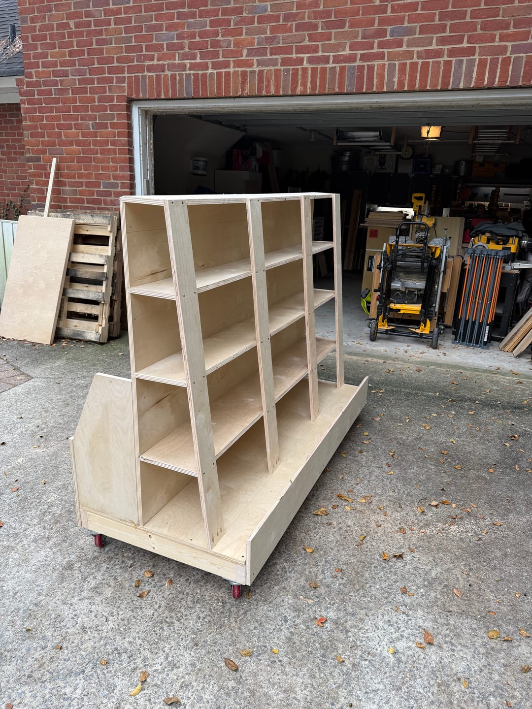 Customer photo review of Compact Wood Storage Cart Plans - Digital Download