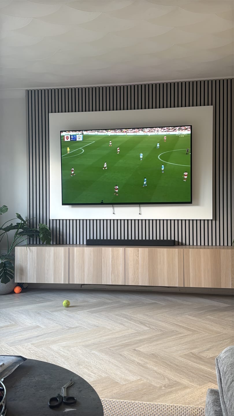Customer photo review of Acoustic Slat Wall Panel - Grey Oak