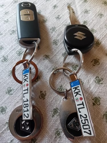 Customer photo review of Kennzeichen Schlüsselanhänger Mini Nummernschild Metall