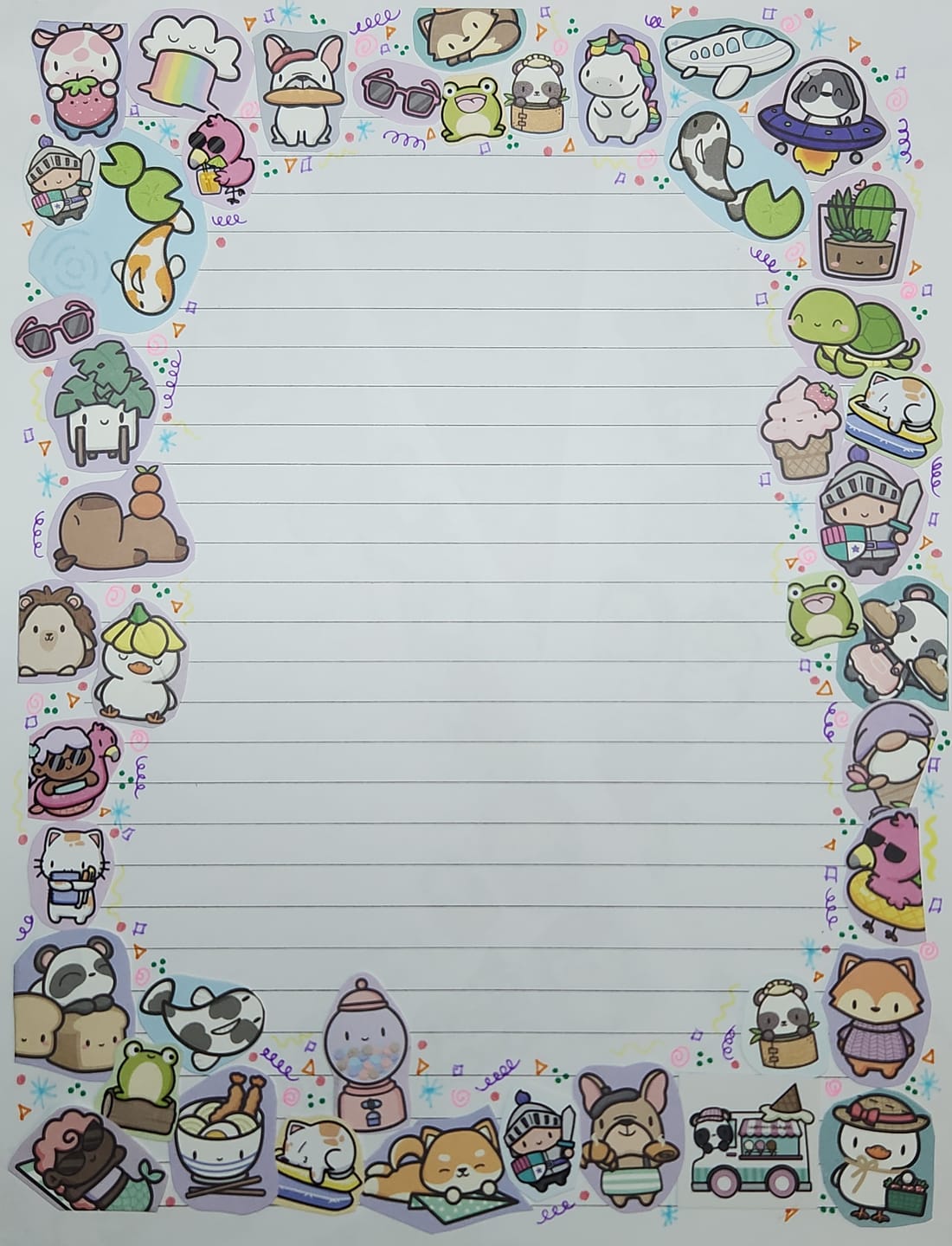 Customer photo review of Bread Pandas Sticker Sheet
