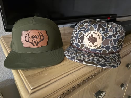 Customer photo review of Custom Leather Patch 5-Panel Rope Hat - Blank Rope Hats