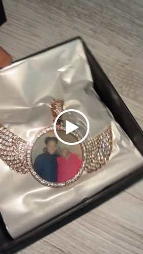 Customer video review of Diamond Studded Angel Wing Photo Necklace