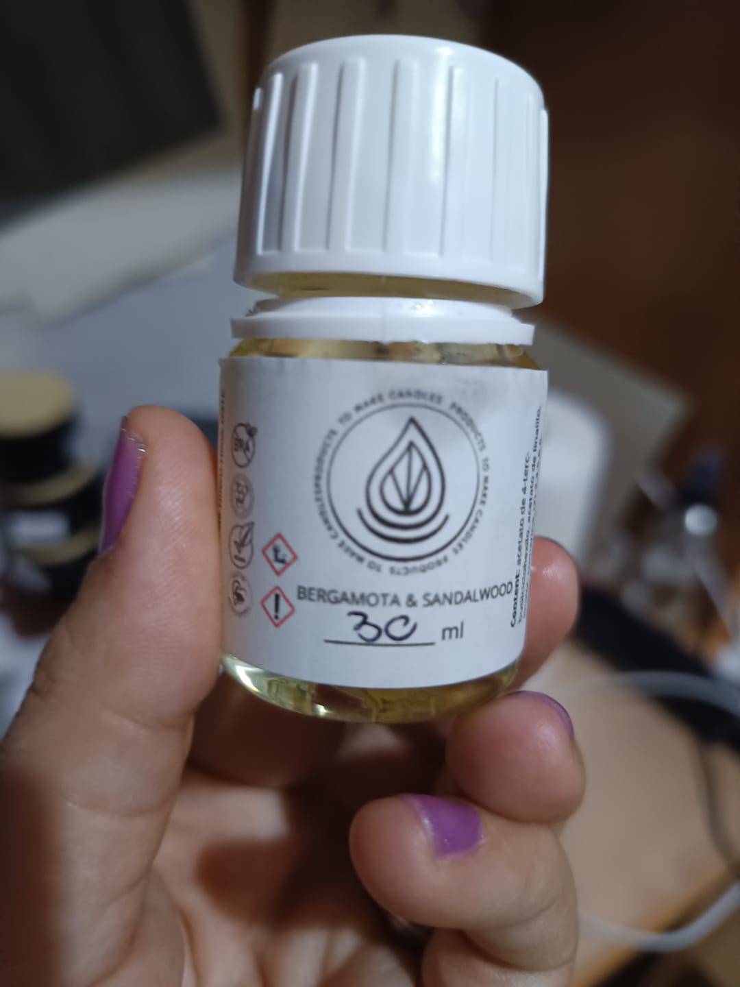 Customer photo review of Fragancia BERGAMOTA & SANDALWOOD