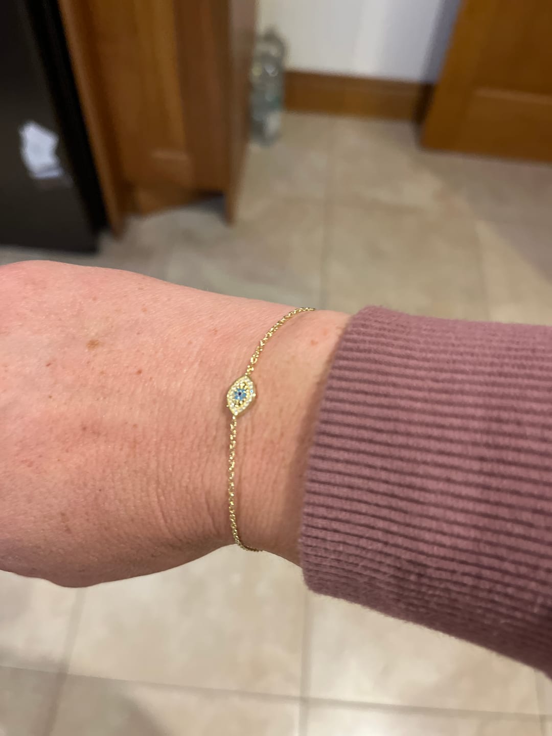 Customer photo review of Loulerie Evil Eye Bracelet