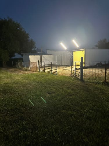 Customer photo review of Pit Light Storage Rack - 10 Foot Models