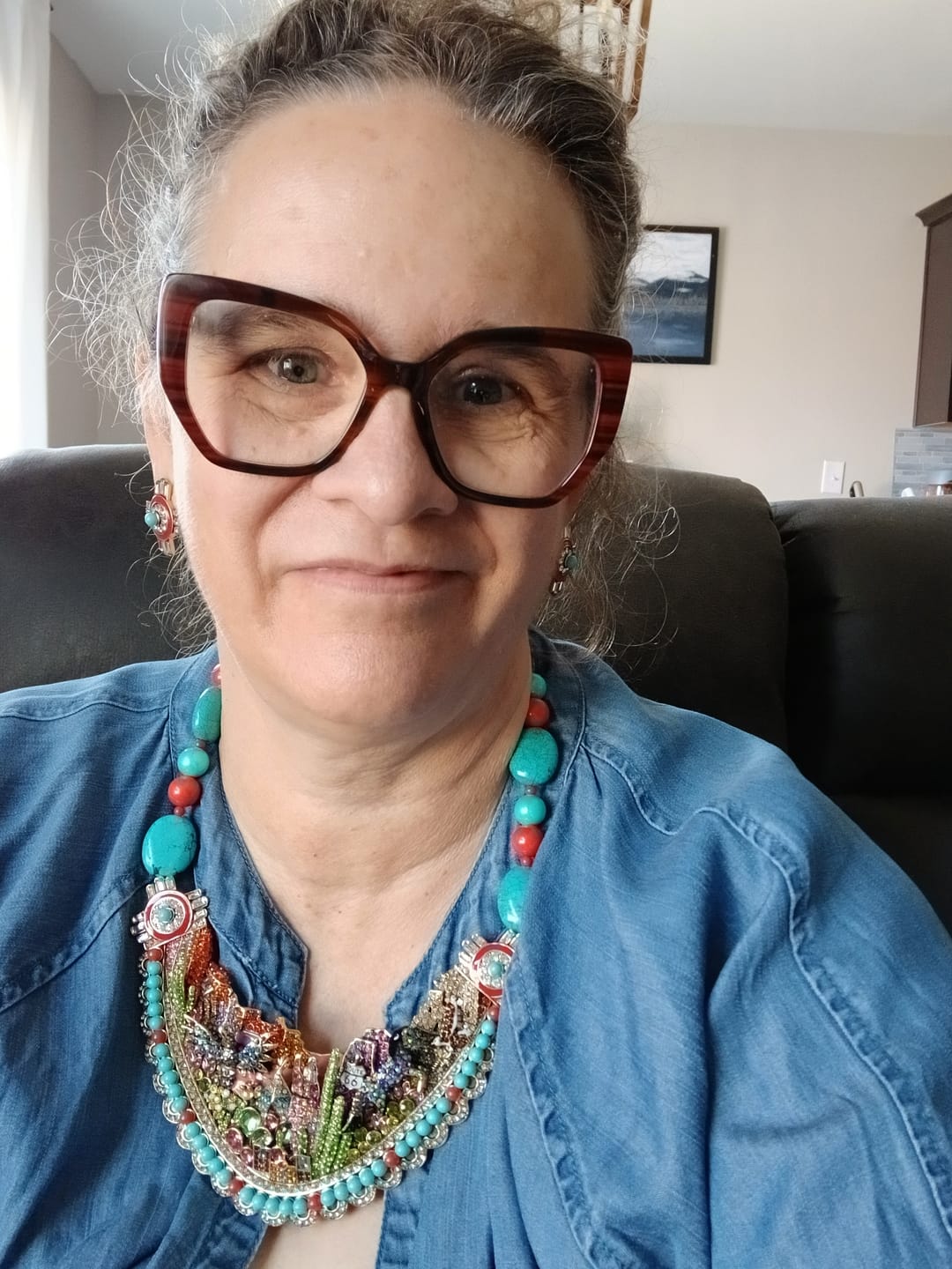 Customer photo review of HEIDI DAUS®"Southwest Sparkle" Beaded Crystal Sparklescape Necklace