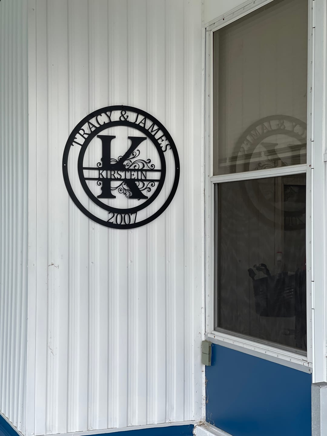 Customer photo review of Custom Metal Family Established Monogram Wall Art - 20+ Color Options