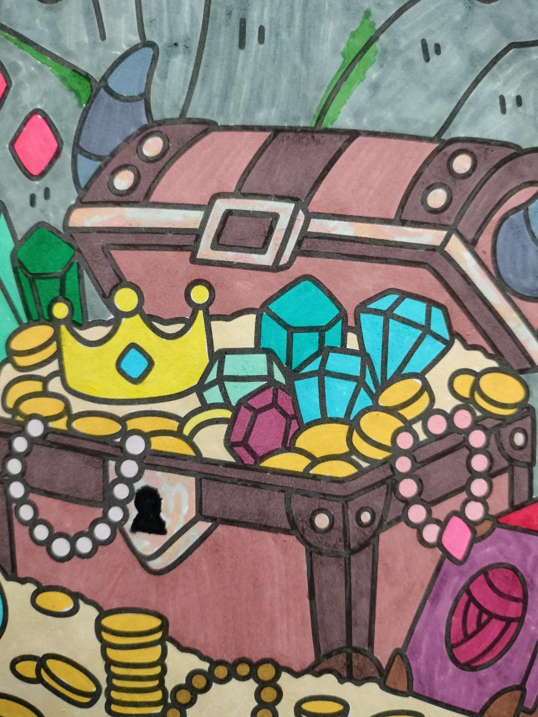 Customer photo review of Ohuhu Maui 160 Colors Dual Tips Water Based Art Markers, Brush & Fineliner