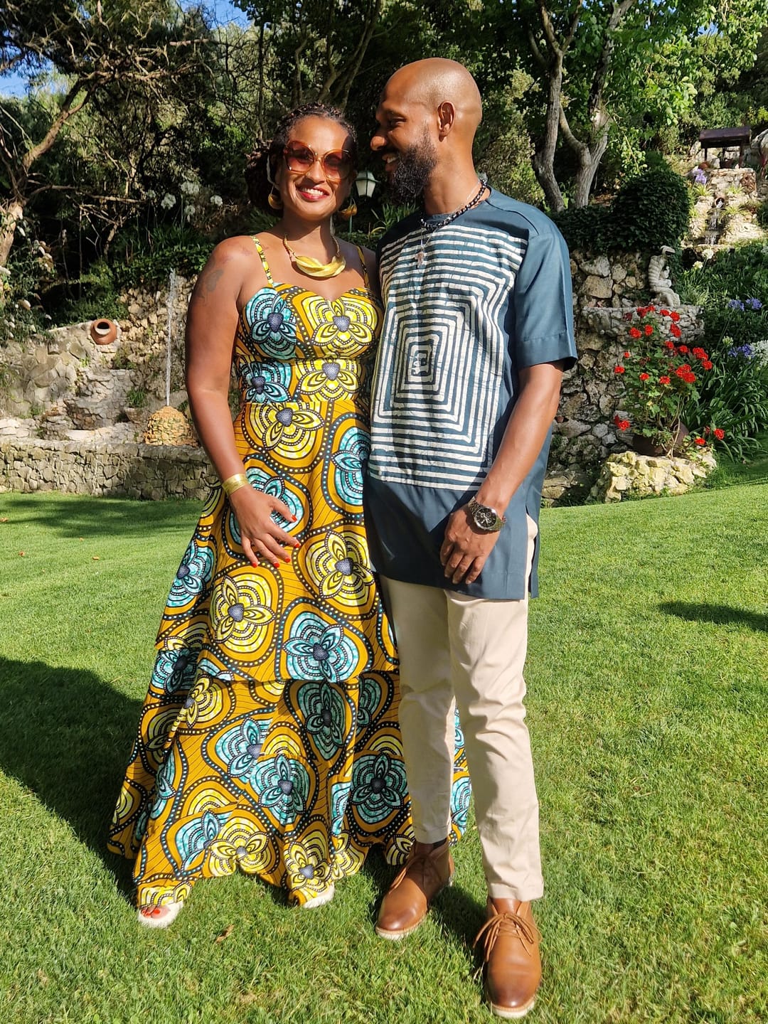 Customer photo review of KHALFANI Batik Mens African Suit - Green