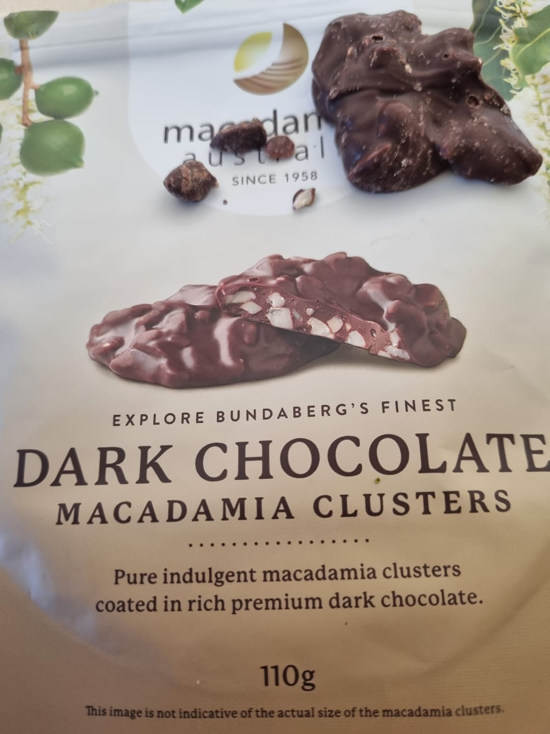 Customer photo review of Dark Chocolate Clusters