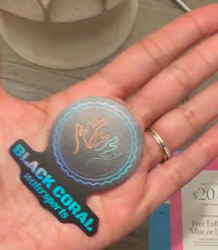 Customer photo review of 100 2.5" Custom Holographic Stickers
