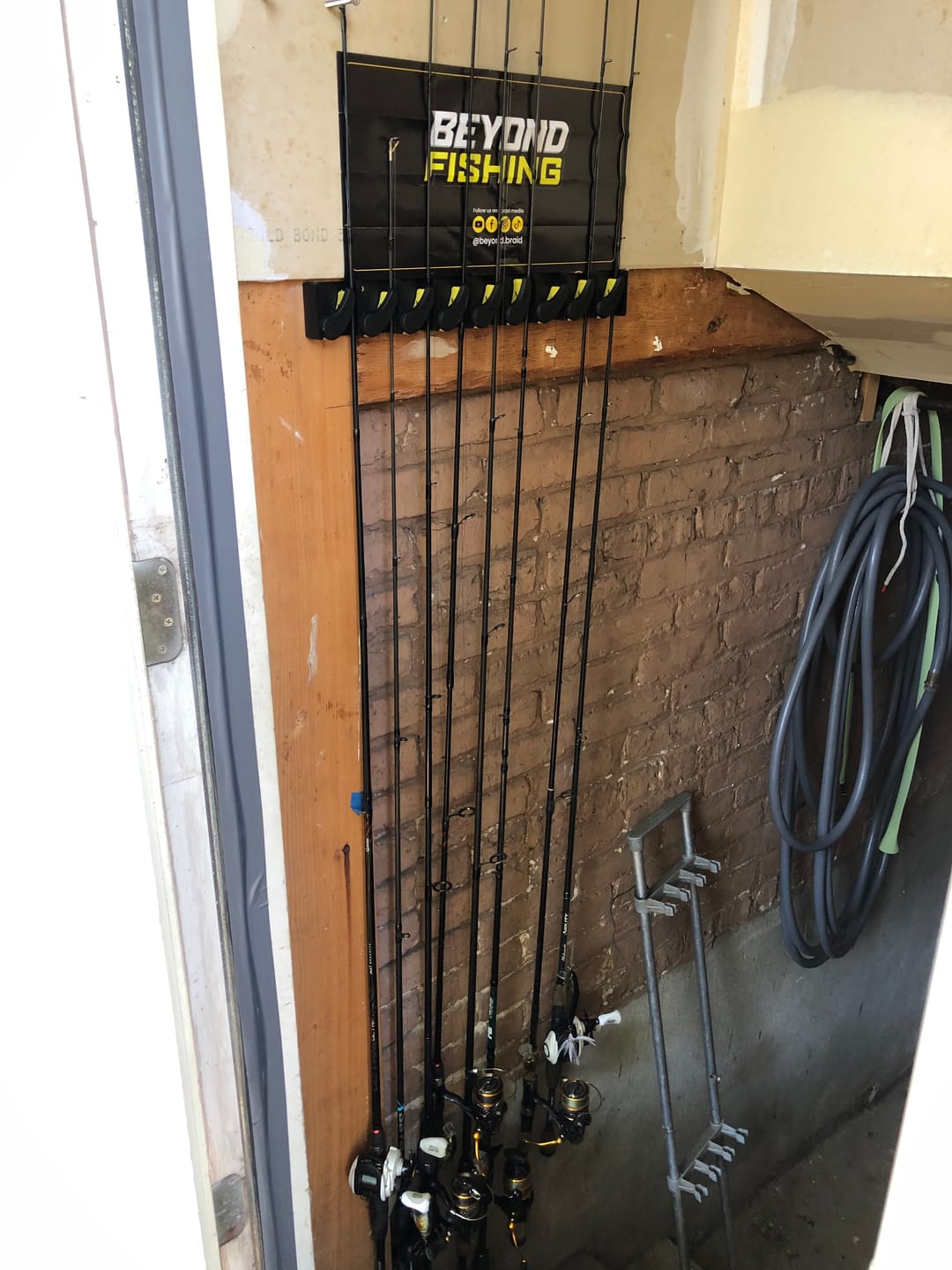 Customer photo review of Beyond Fishing GripLock Vertical Fishing Rod Rack