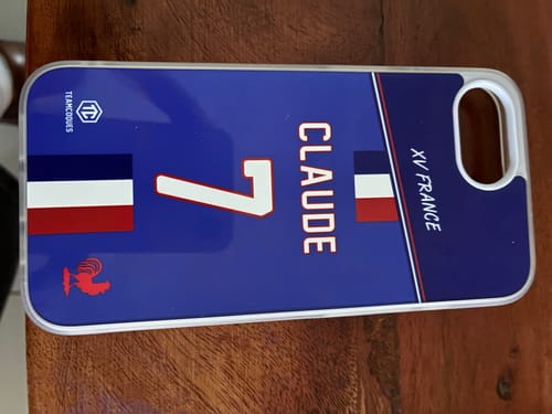 Customer photo review of Coque rugby XV FRANCE RUGBY personnalisable - TEAMCOQUES