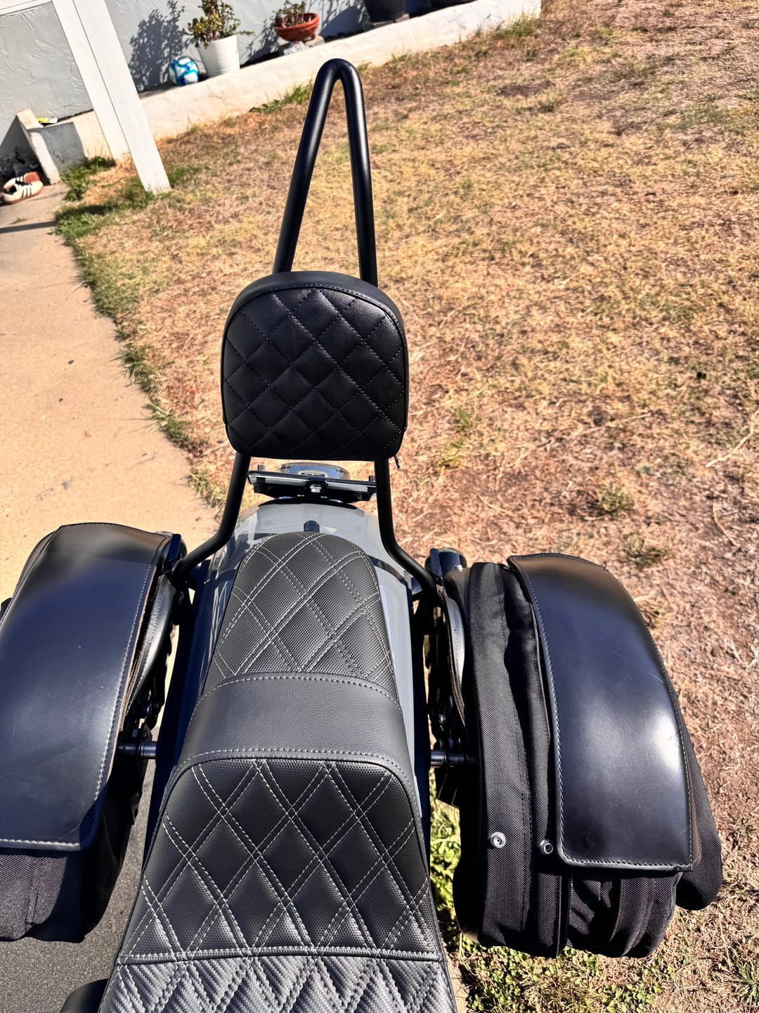 Customer photo review of Iron Born Blade 25" Sissy Bar for Harley Softail Low Rider S FXLRS Matte Black