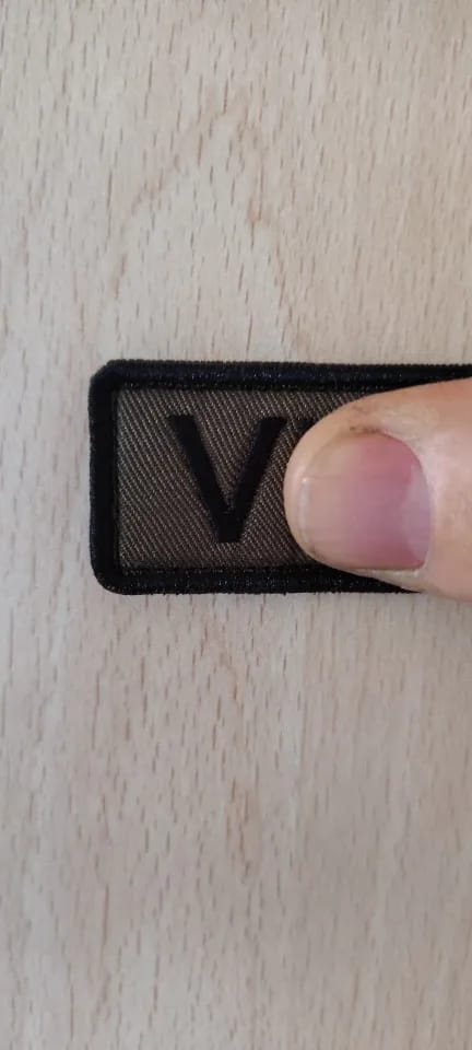 Customer photo review of Velcro for Dog Harness: Personalized Name Patch