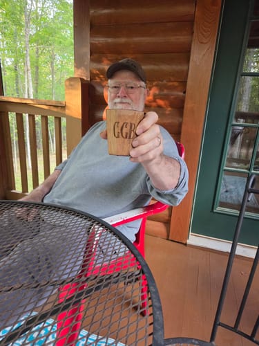 Customer photo review of Whiskey Grail (CUSTOM ENGRAVING)