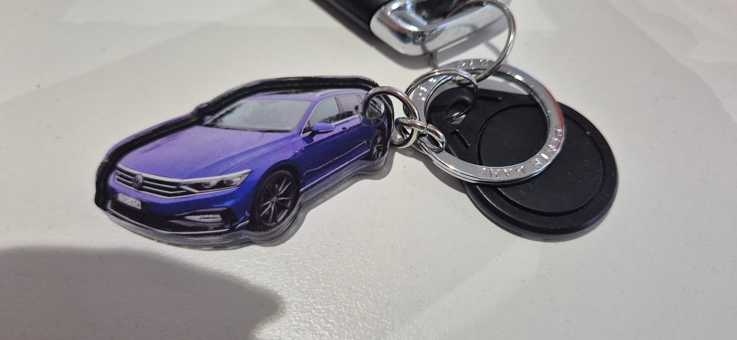 Customer photo review of PG Mini Custom Keychain