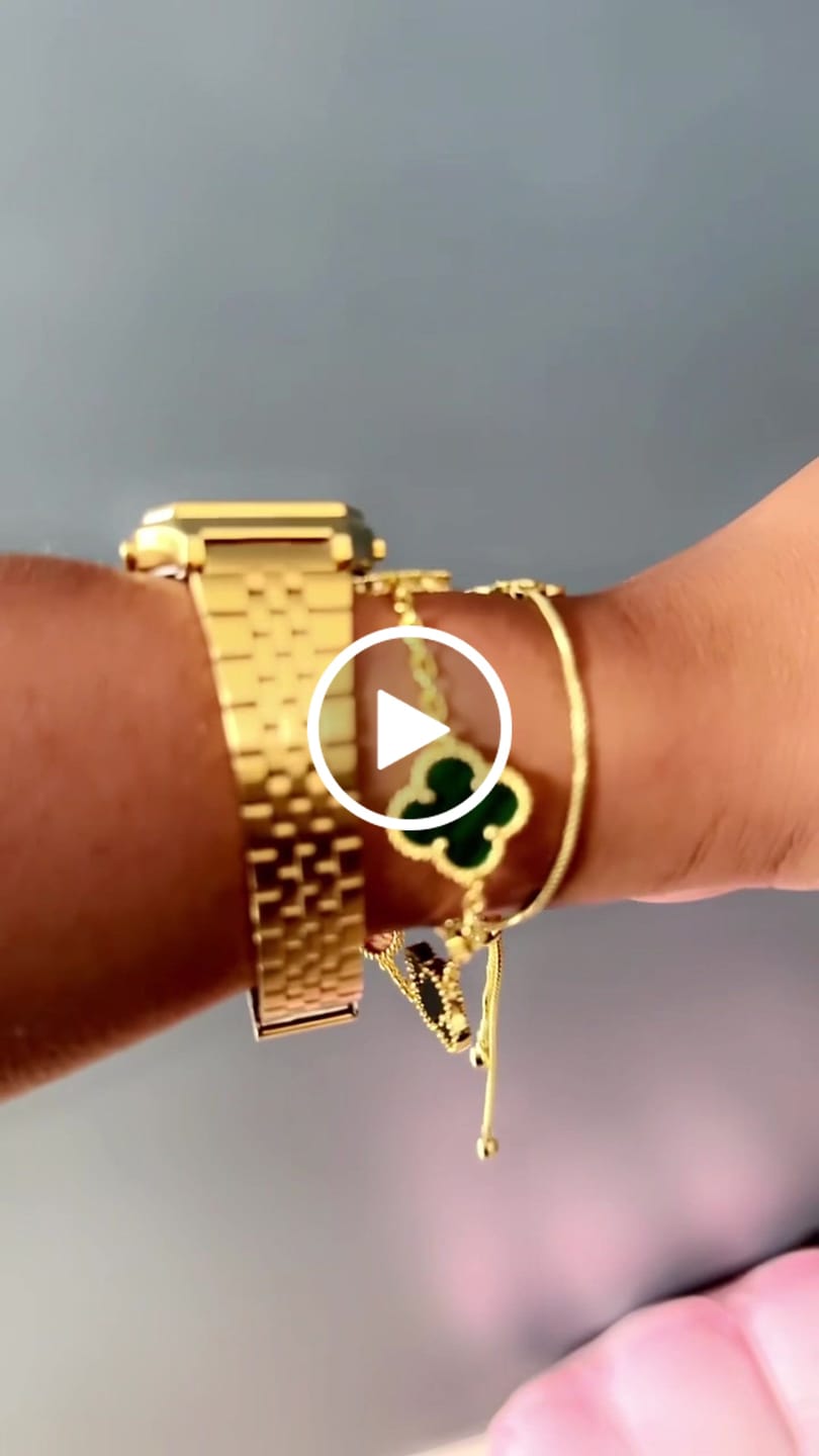 Customer video review of 925 Silver, Lucky Clover Leaf Bracelet, 18K Gold Plated