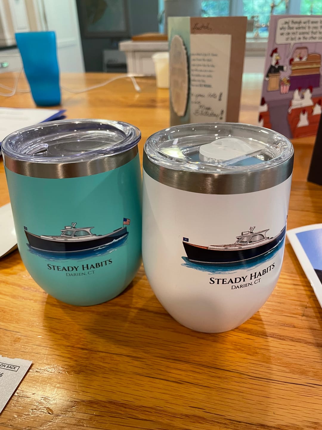 Customer photo review of Custom Wine Tumblers