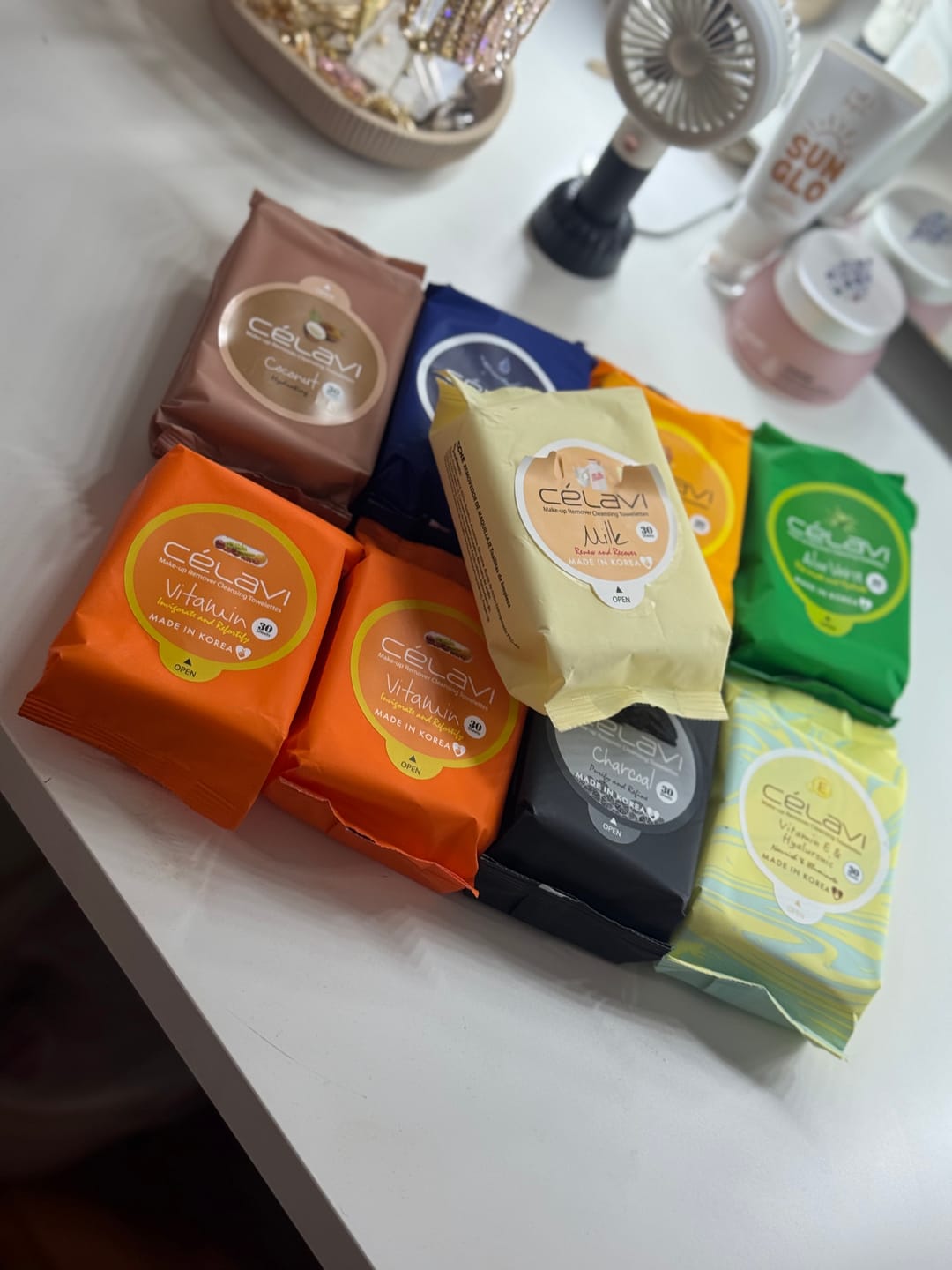 Customer photo review of K Beauty 30 Pack Wipes - Over 20 Assorted Essences