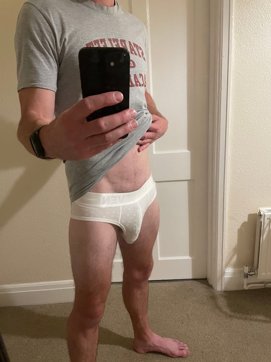 Customer photo review of Limited-Edition White Snowflake Briefs