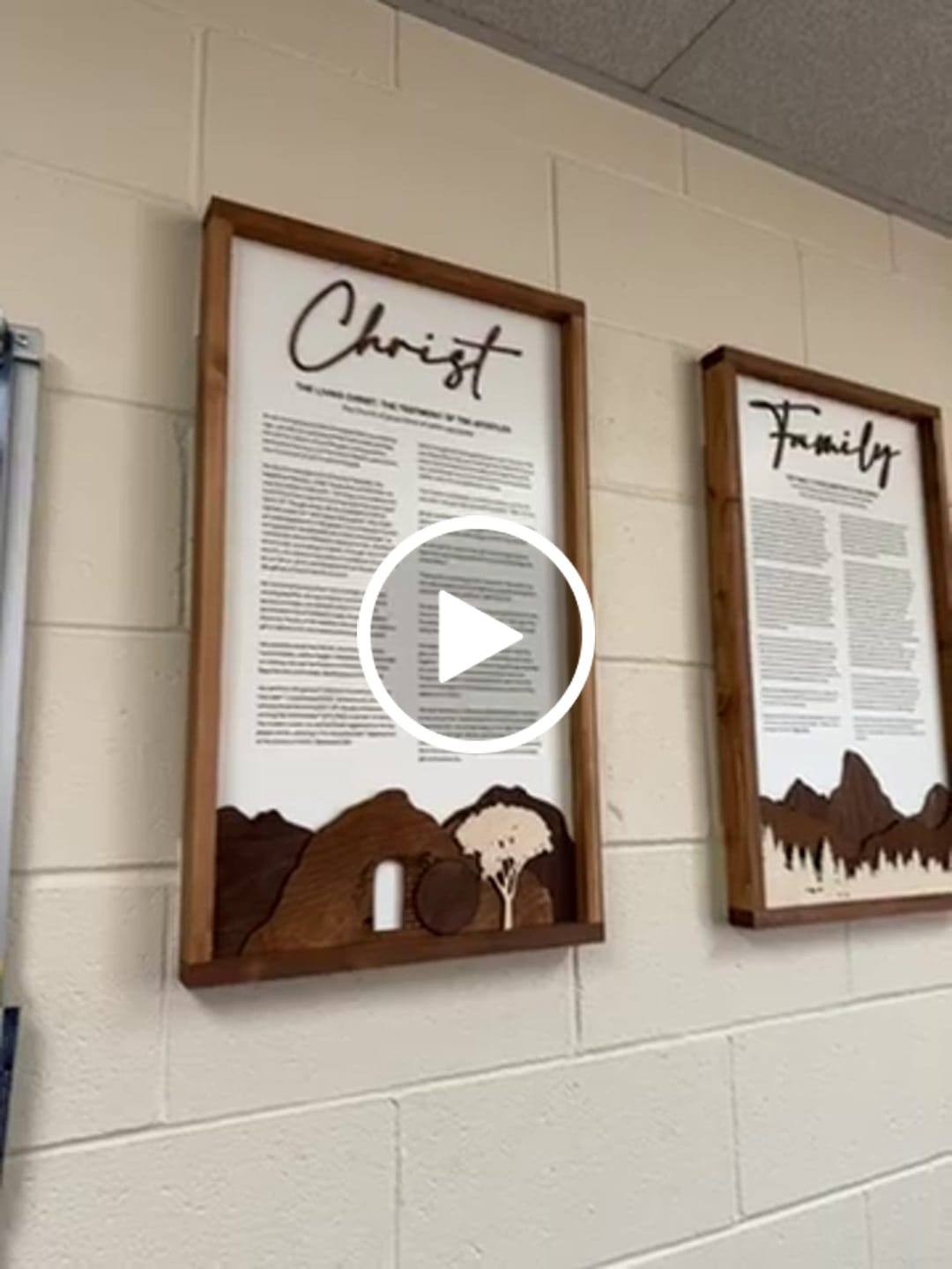 Customer video review of 4-Piece Framed LDS Proclamation Signs With Beautiful Multi-layered Scenes