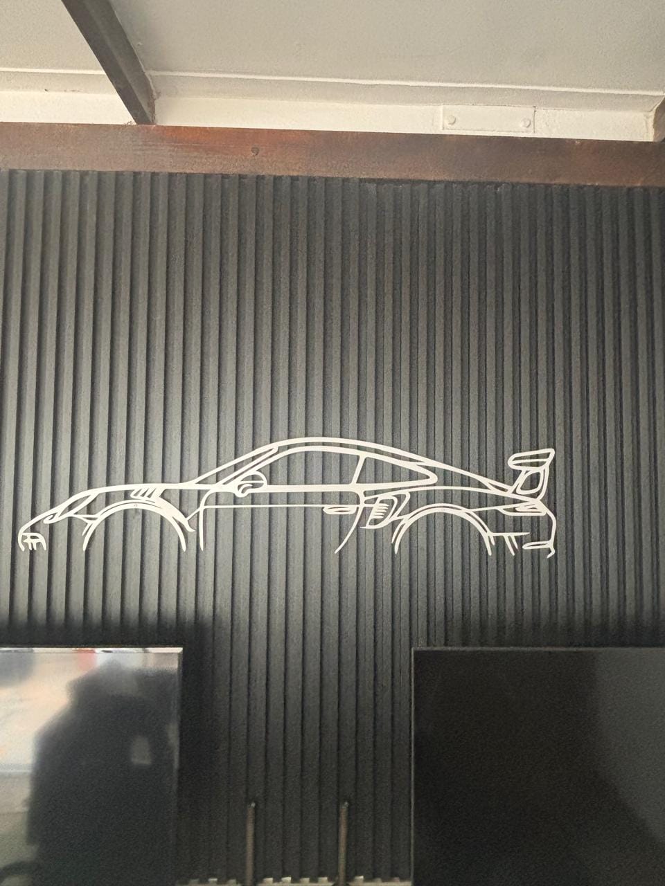 Customer photo review of Porsche 911 991 GT3 RS metal wall art frame