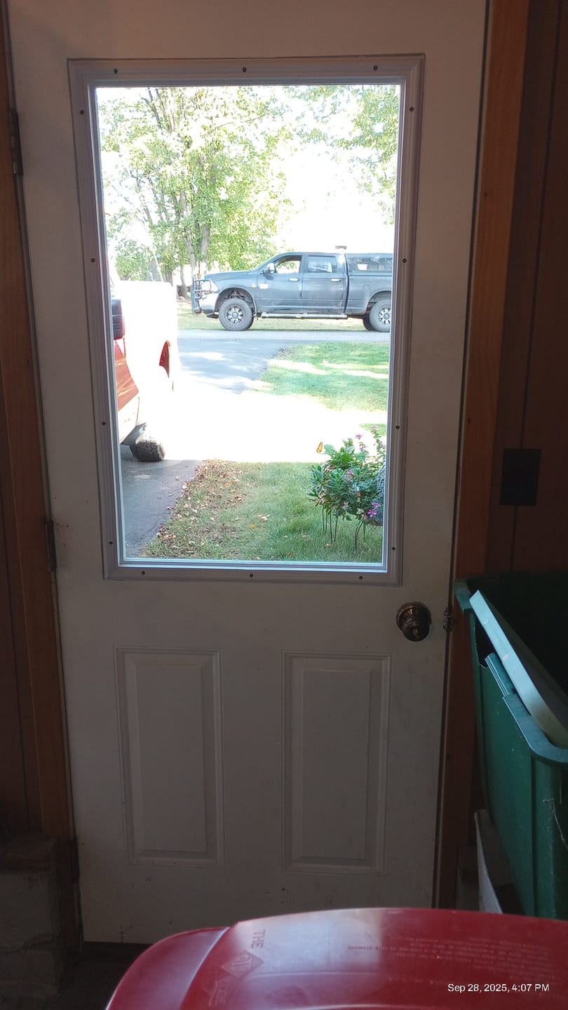 Customer photo review of Clear 1 Lite Glass and Frame Kit (Half Lite)