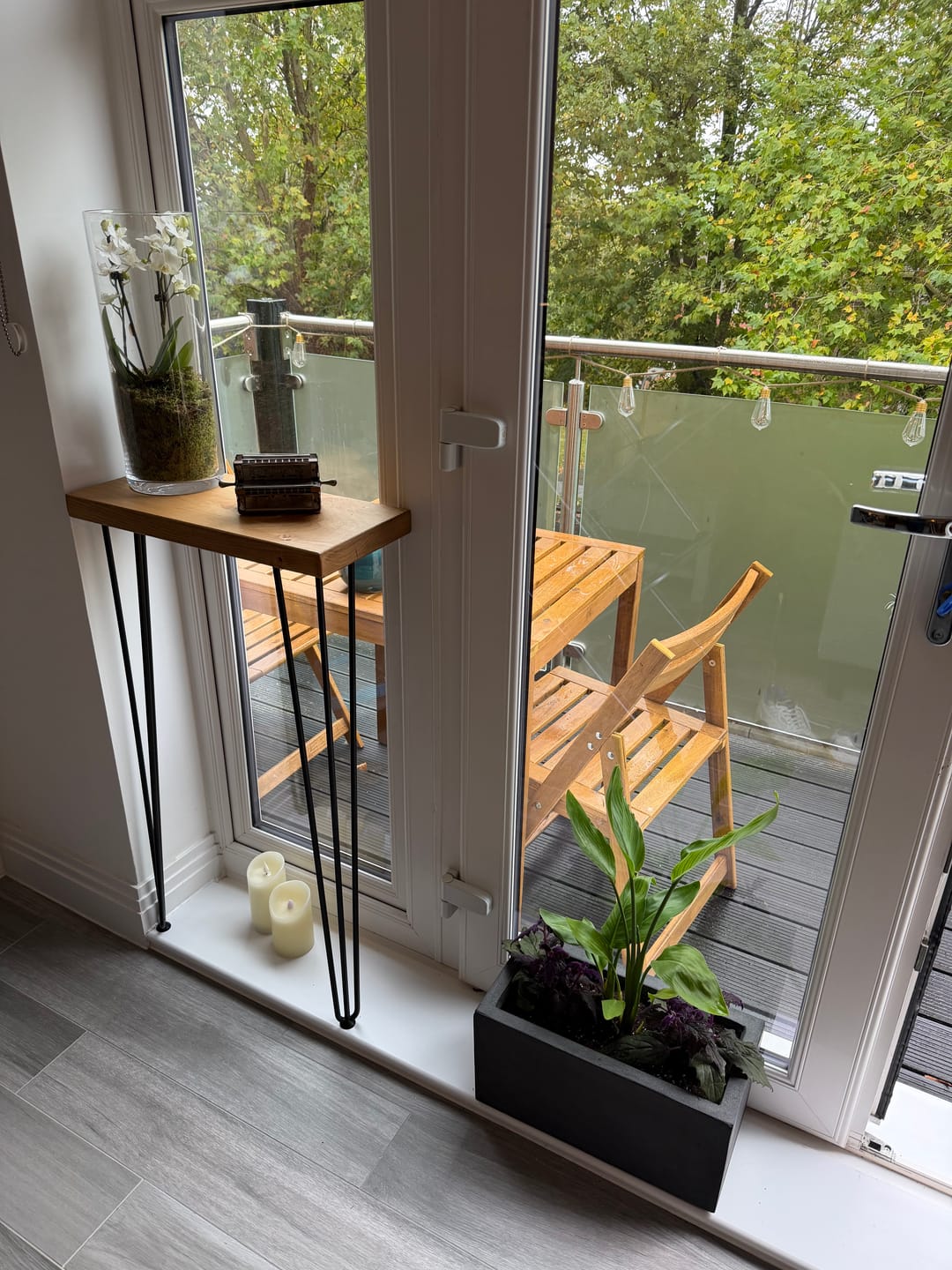Customer photo review of Rustic Hairpin Console Table | 22.5cm Depth