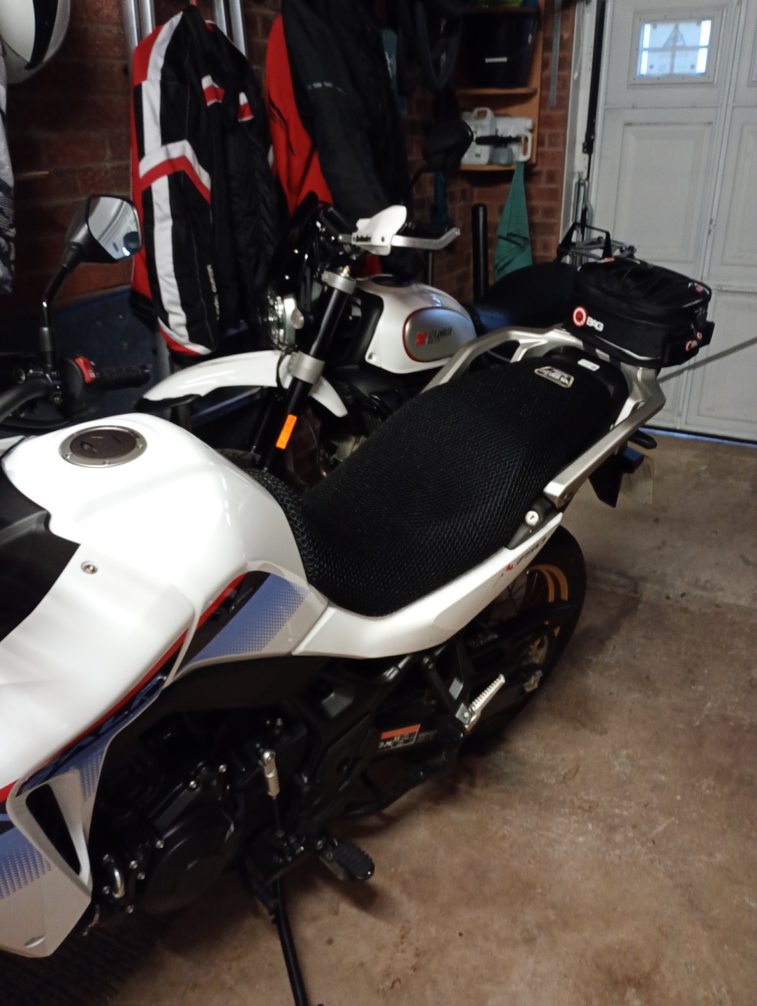 Wind Rider mesh seat cover on a Honda Transalp XL 750