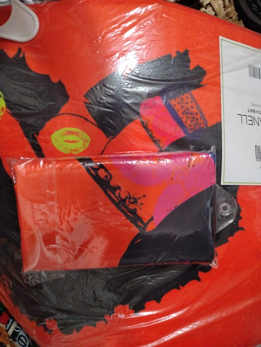 Customer photo review of Shanell Orange Shower Curtain