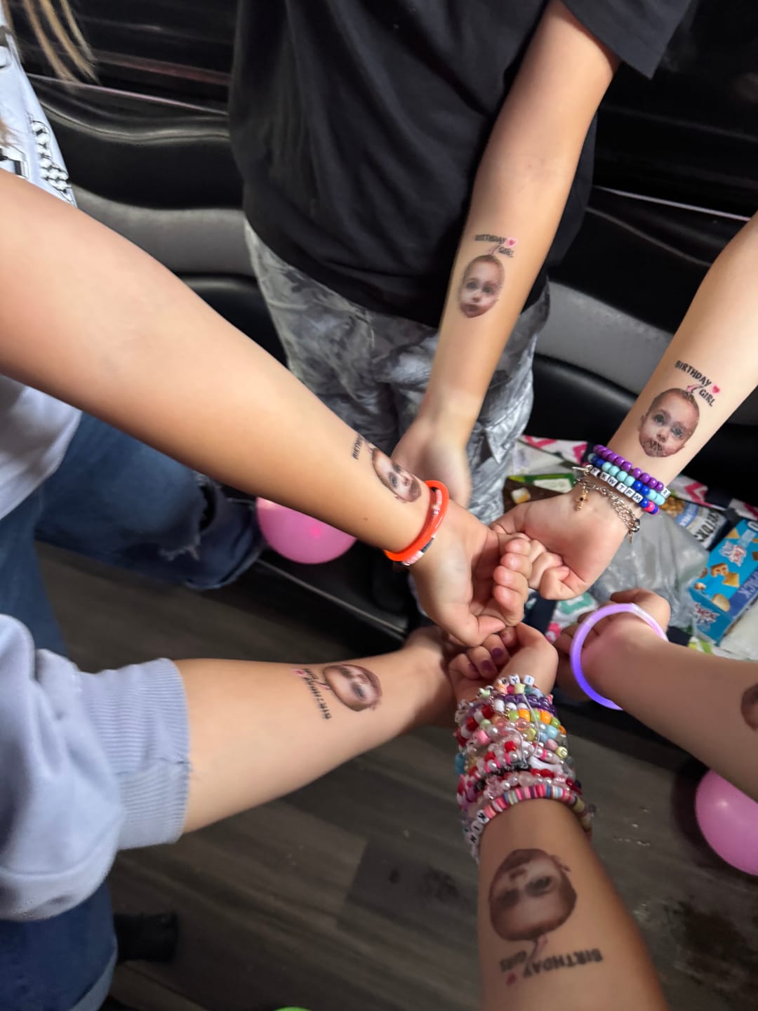 Customer photo review of Baby Birthday Girl Tattoo