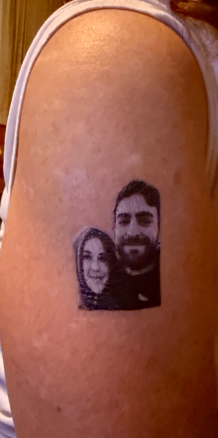 Customer photo review of Custom Photo Temporary Tattoo
