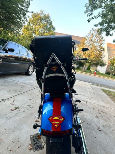 Customer photo review of BAD&G Sissy Bar Bag – Leather + Waterproof Dry Bag - USB01