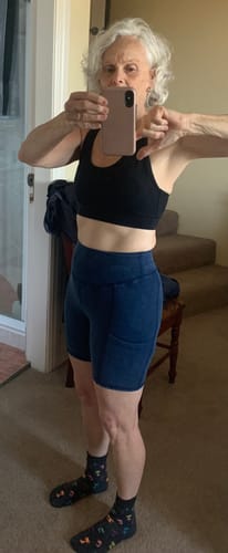 Customer photo review of Cross back hemp sports bra