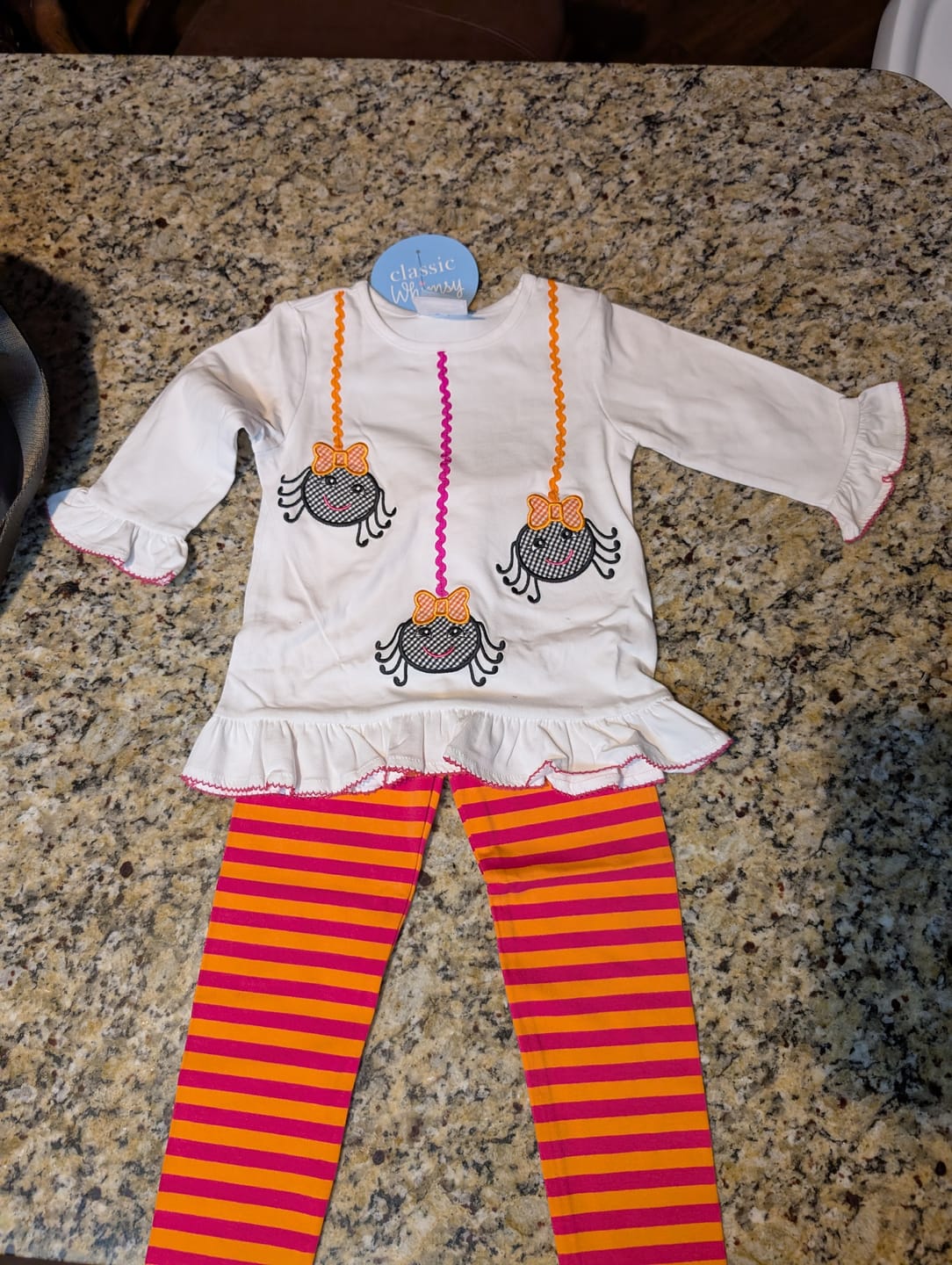 Customer photo review of Itsy Bitsy Spider Stripe Milly Legging Set