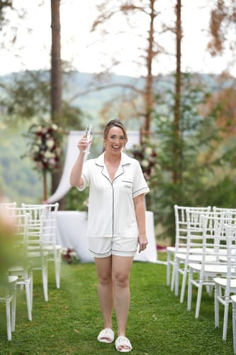 Customer photo review of WHITE : Short Pyjama Set