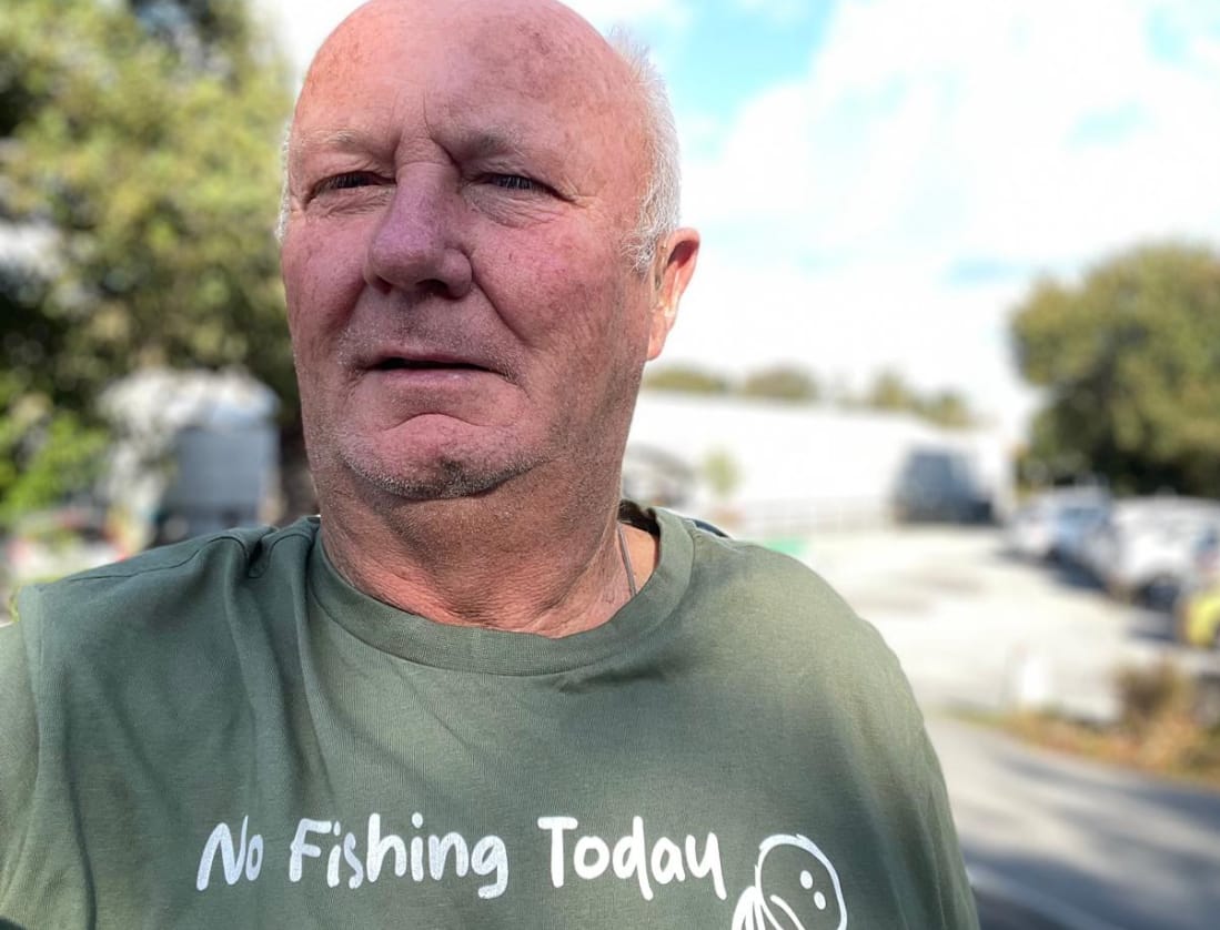 Customer photo review of No Fishing Today T-Shirt