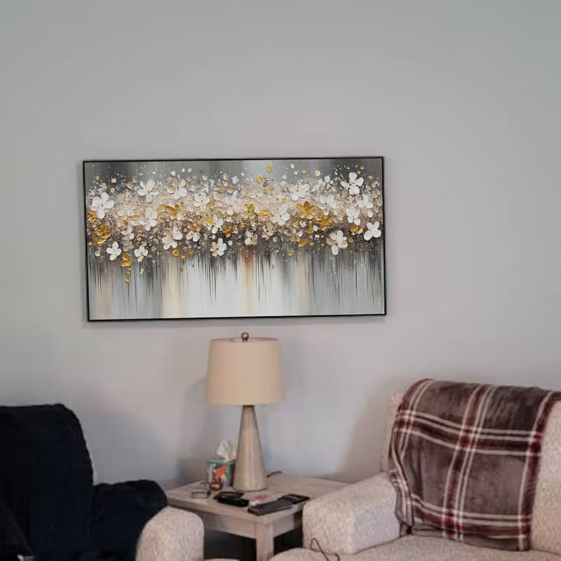 Customer photo review of Abstract Flower And Tree Textured Canvas Art #MF003