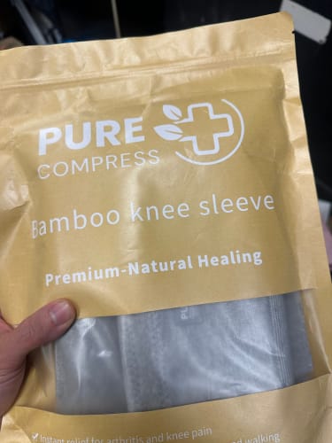 Customer photo review of Premium Bamboo Compression Knee Sleeve