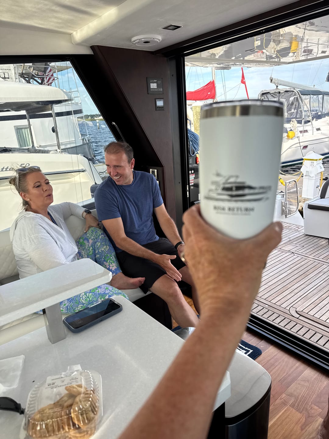 Customer photo review of Custom 20 oz. Stainless Steel Boat Tumbler