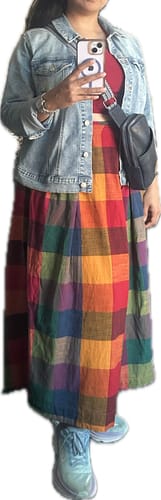 Customer photo review of FRIDA PANTS | MULTI CHEX