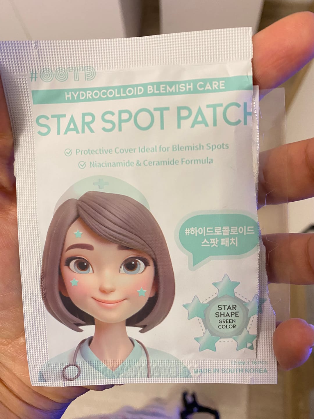 Customer photo review of Хидроколоидни стикери против акне с Ниацинамид OOTD Star Spot Patch