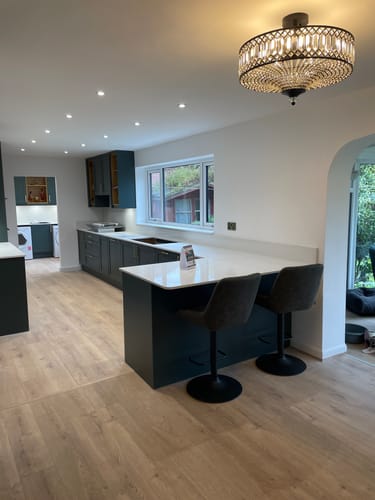 Customer photo review of Carved Crystal Drum Semi Flush Mount