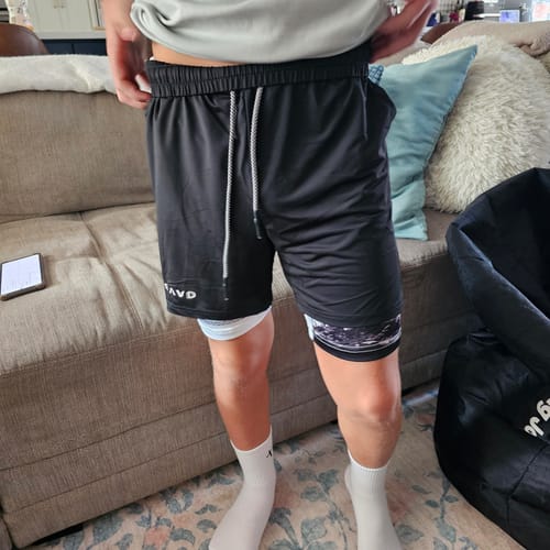Customer photo review of John 3:16 'The Cross' Youth Performance Shorts